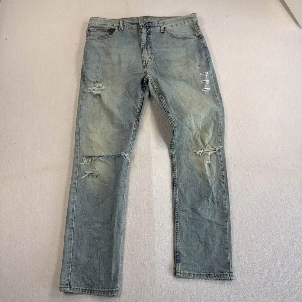 Levis 511 Slim Fit Jeans Destroyed Distressed Slim Fit Stretch Jeans 36x30